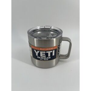 NEW! YETI 14 oz MUG STAINLESS STEEL YETI WITH LID Rambler
